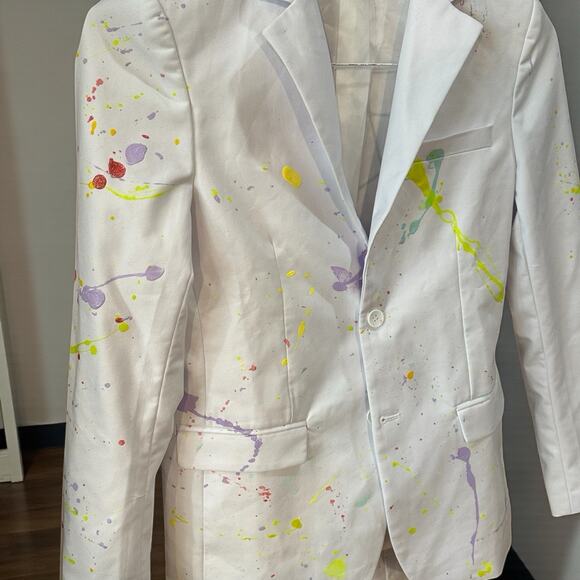 Paint Splatter & Pentagram 2-piece Set Kids Size 12 Years Halloween Costume - Picture 4 of 9